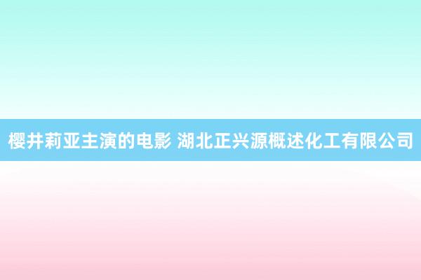 樱井莉亚主演的电影 湖北正兴源概述化工有限公司